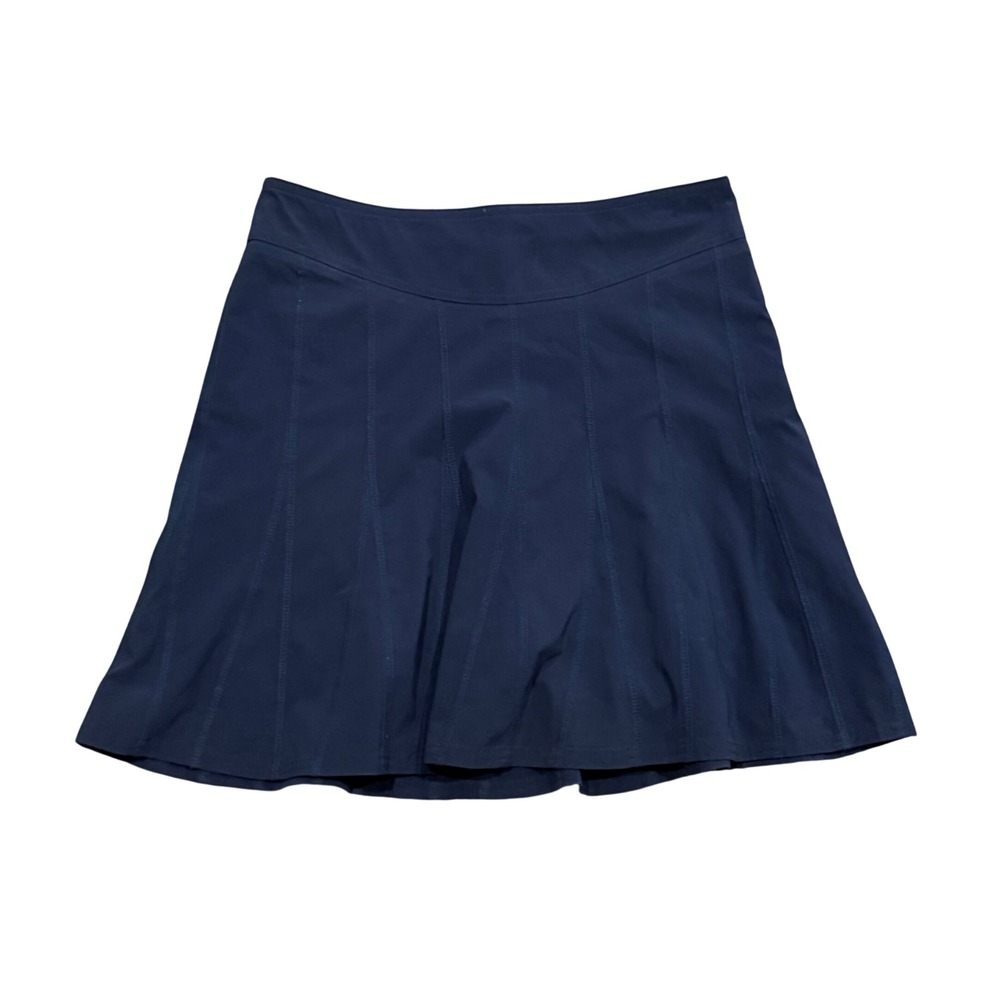 Athleta Womens Navy Pleated Athletic Skort Size 4 Side Zip Active Skirt